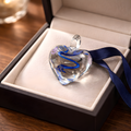 Pendentif cœur en verre soufflé