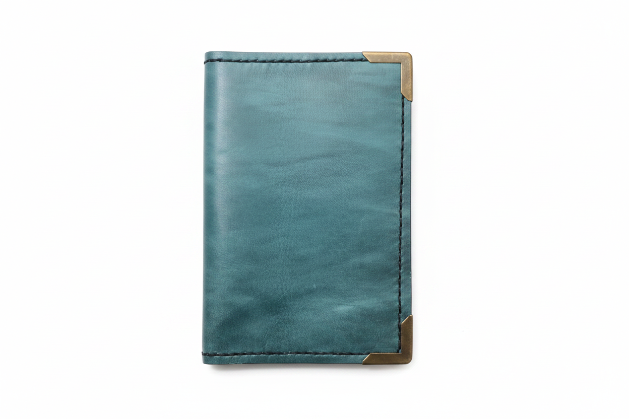 Porte carte grise en cuir souple