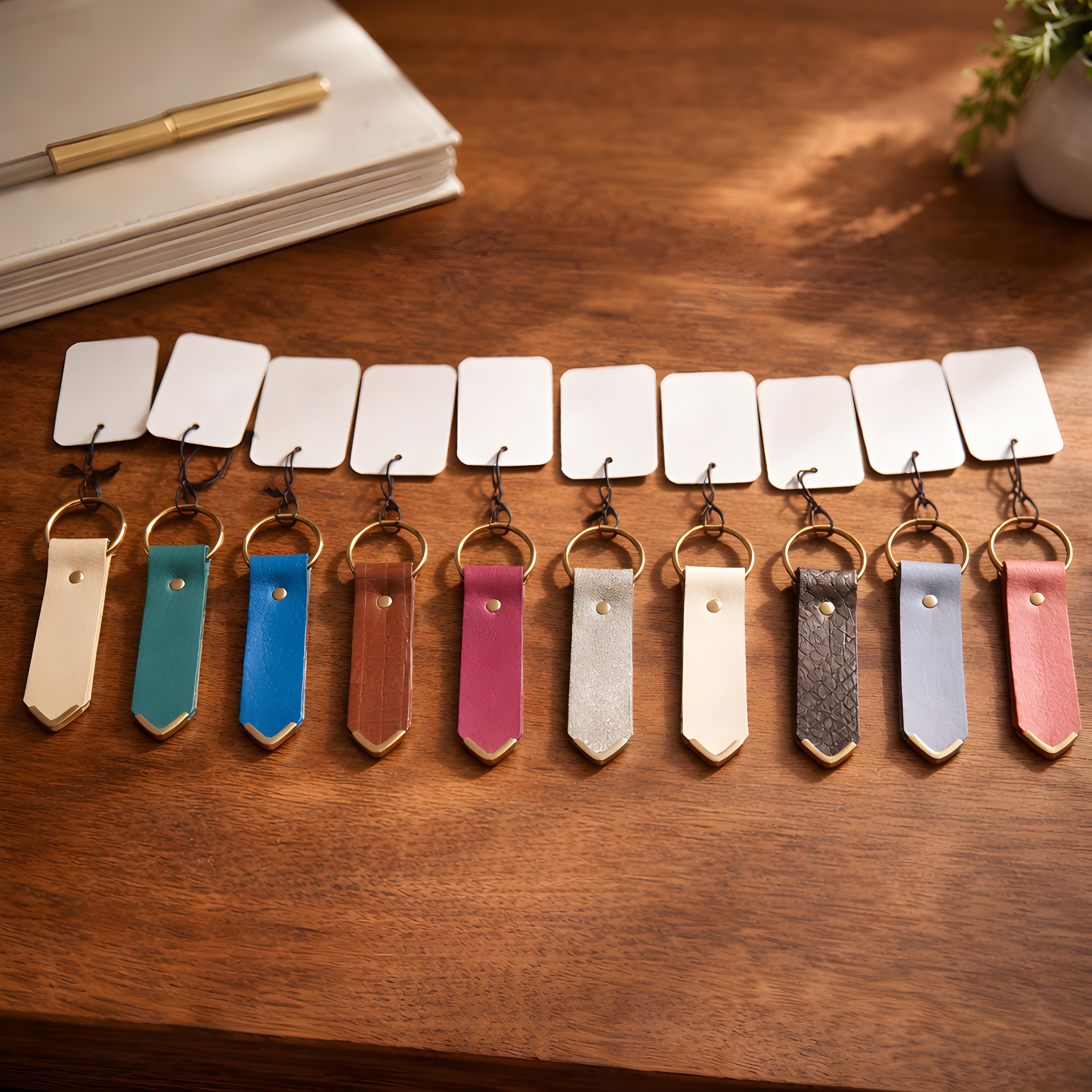 Petit porte-clé cuir pointe