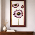 Tableau vertical fleur violette