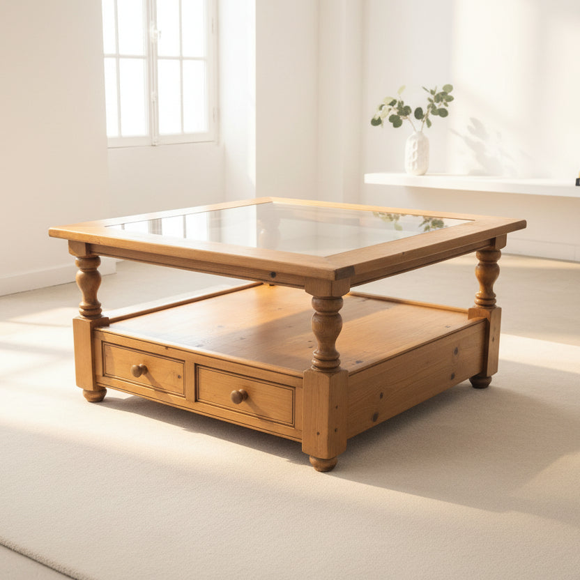 Table basse en pin