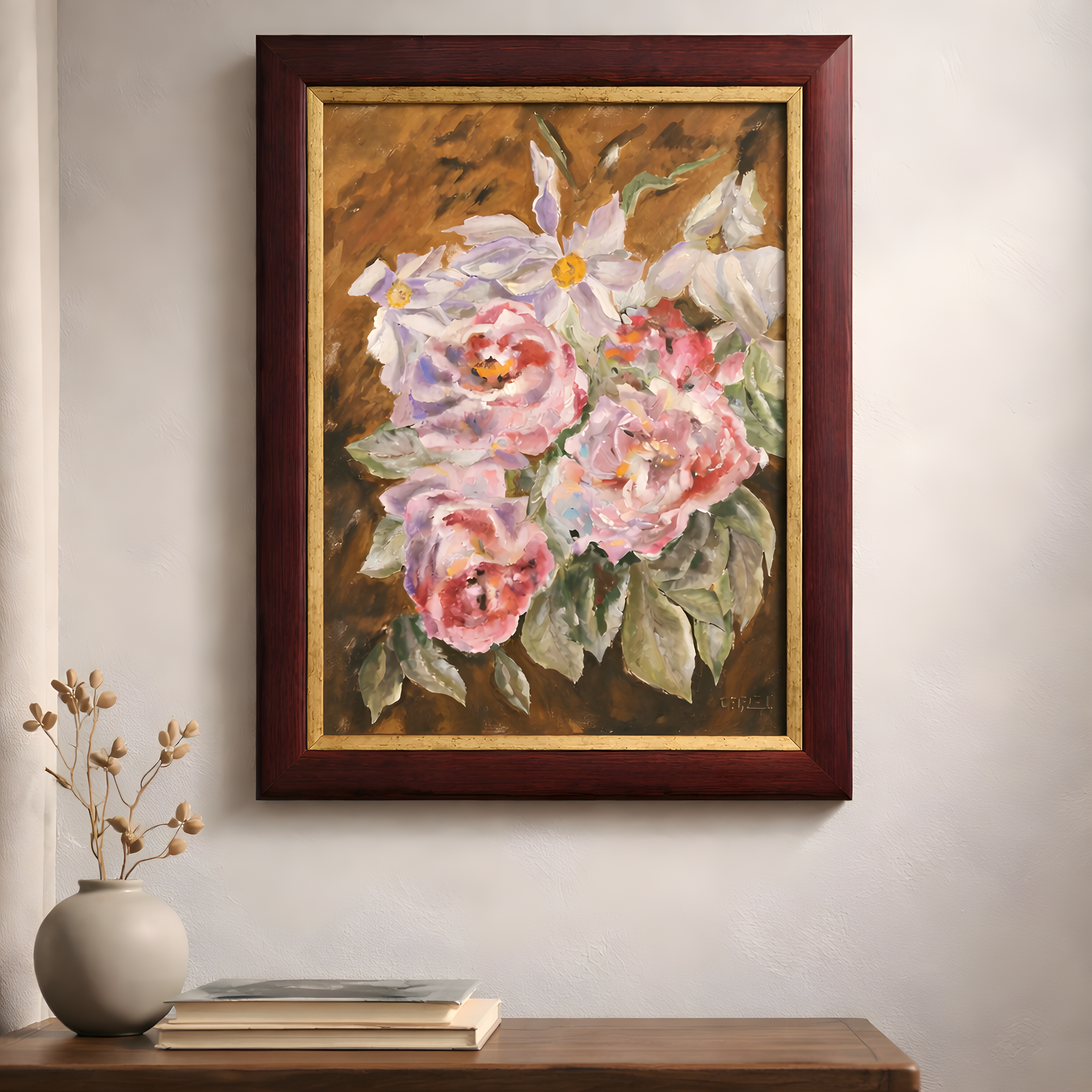 Tableau bouquet fleurs