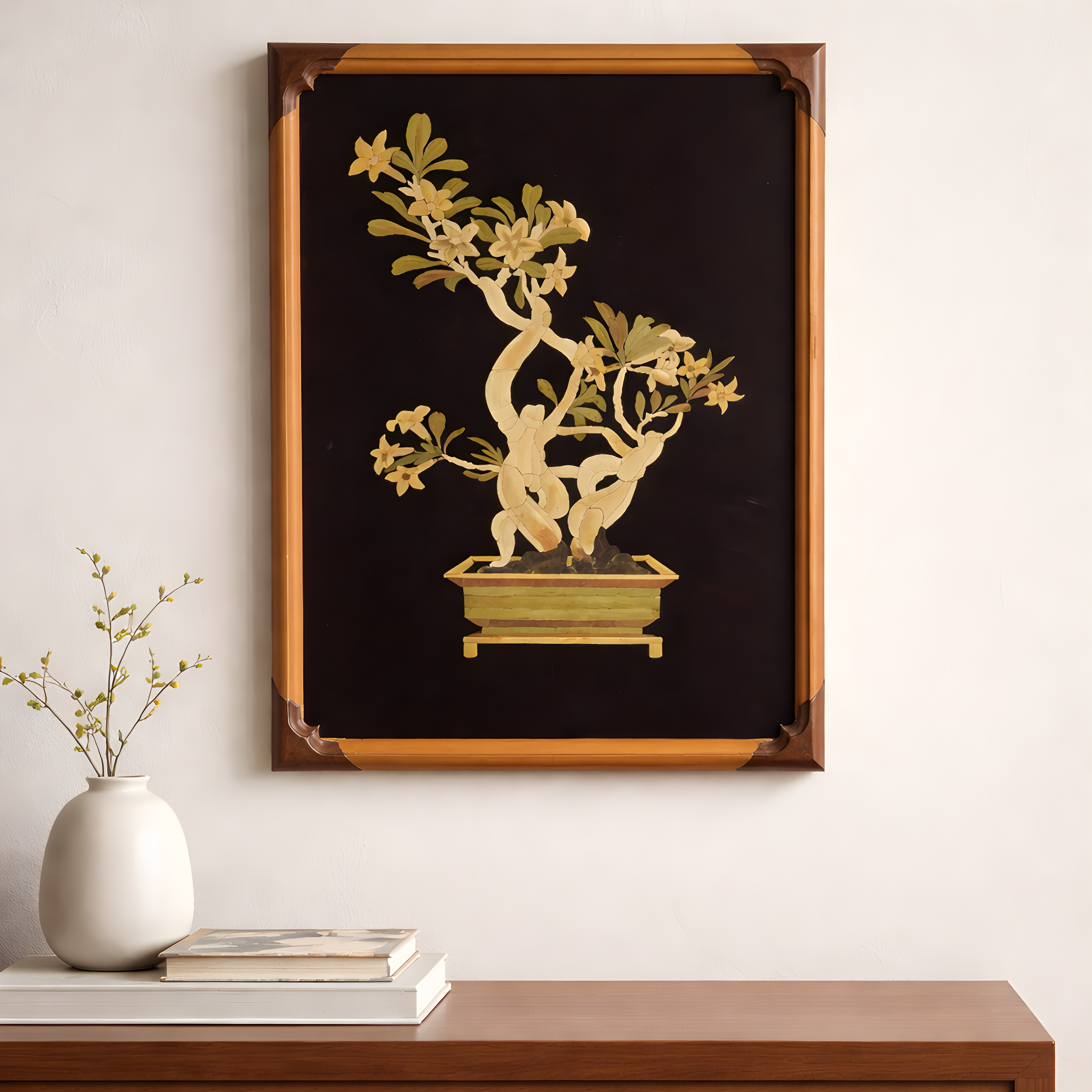 Tableau velours bonsaï
