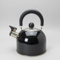 Bouilloire à sifflet noir et inox