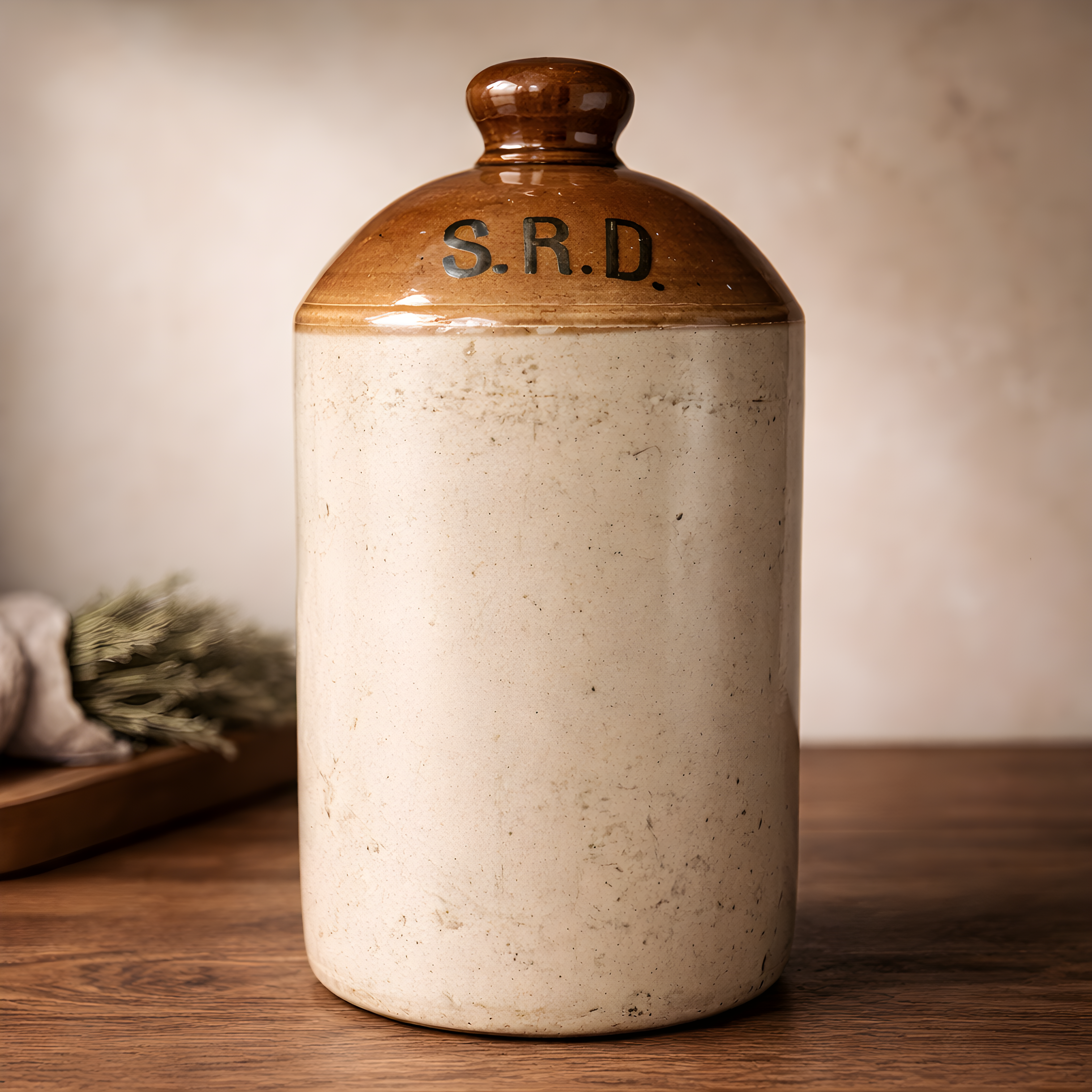 Bonbonne en grès SRD vintage