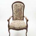 Fauteuil voltaire dossier rond