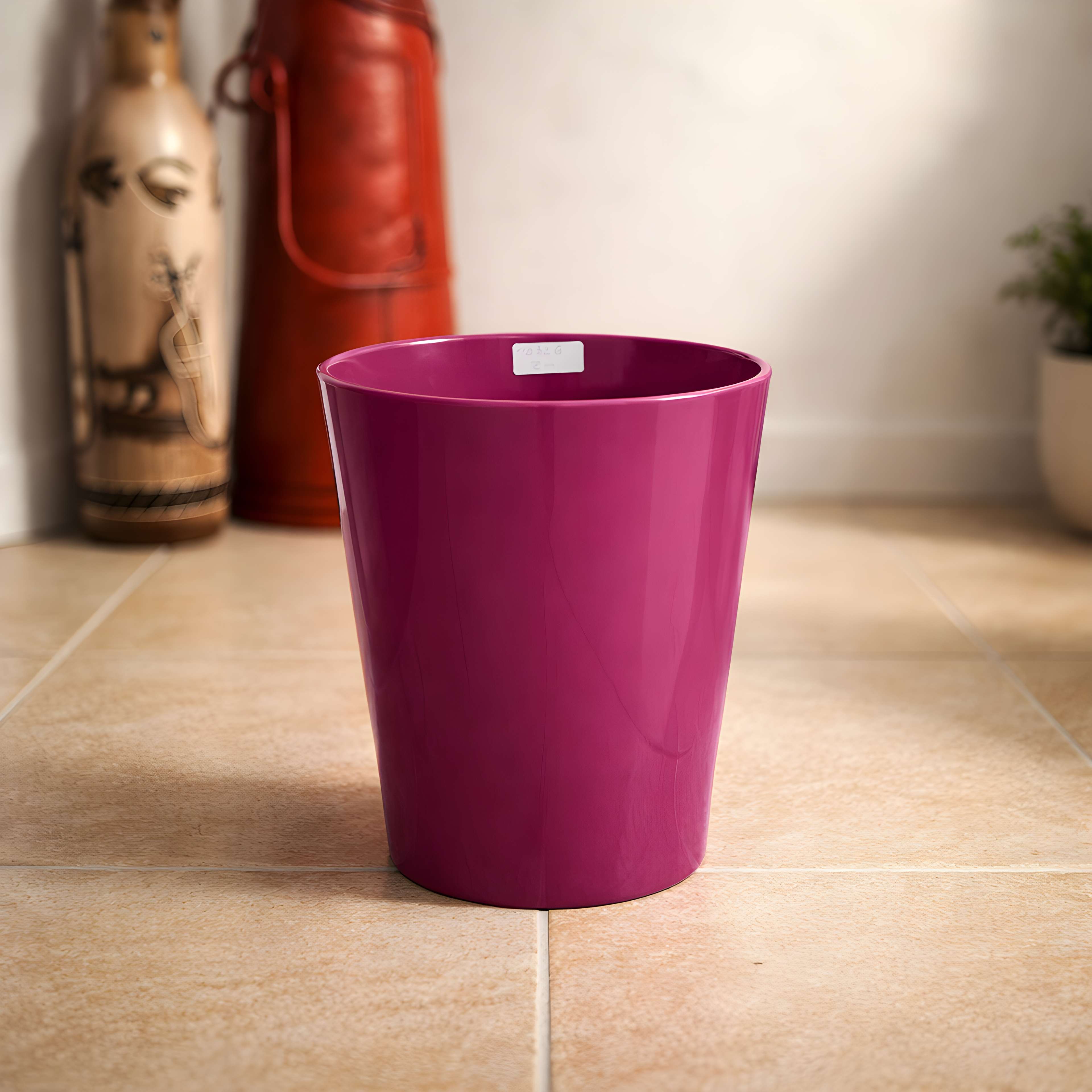 Cache pot rose foncé