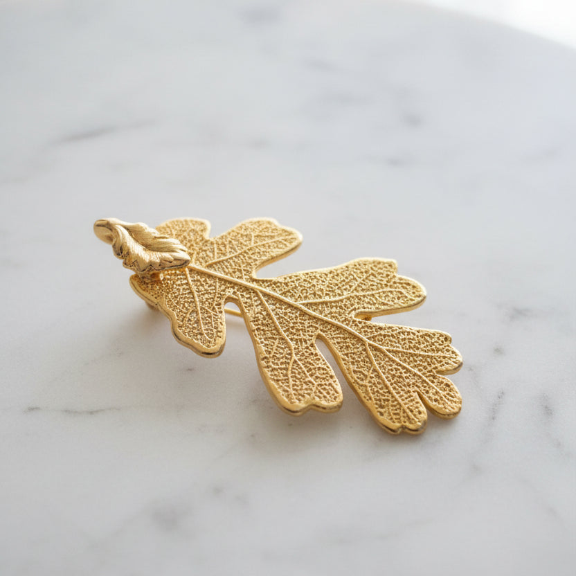 Broche or fin trempé
