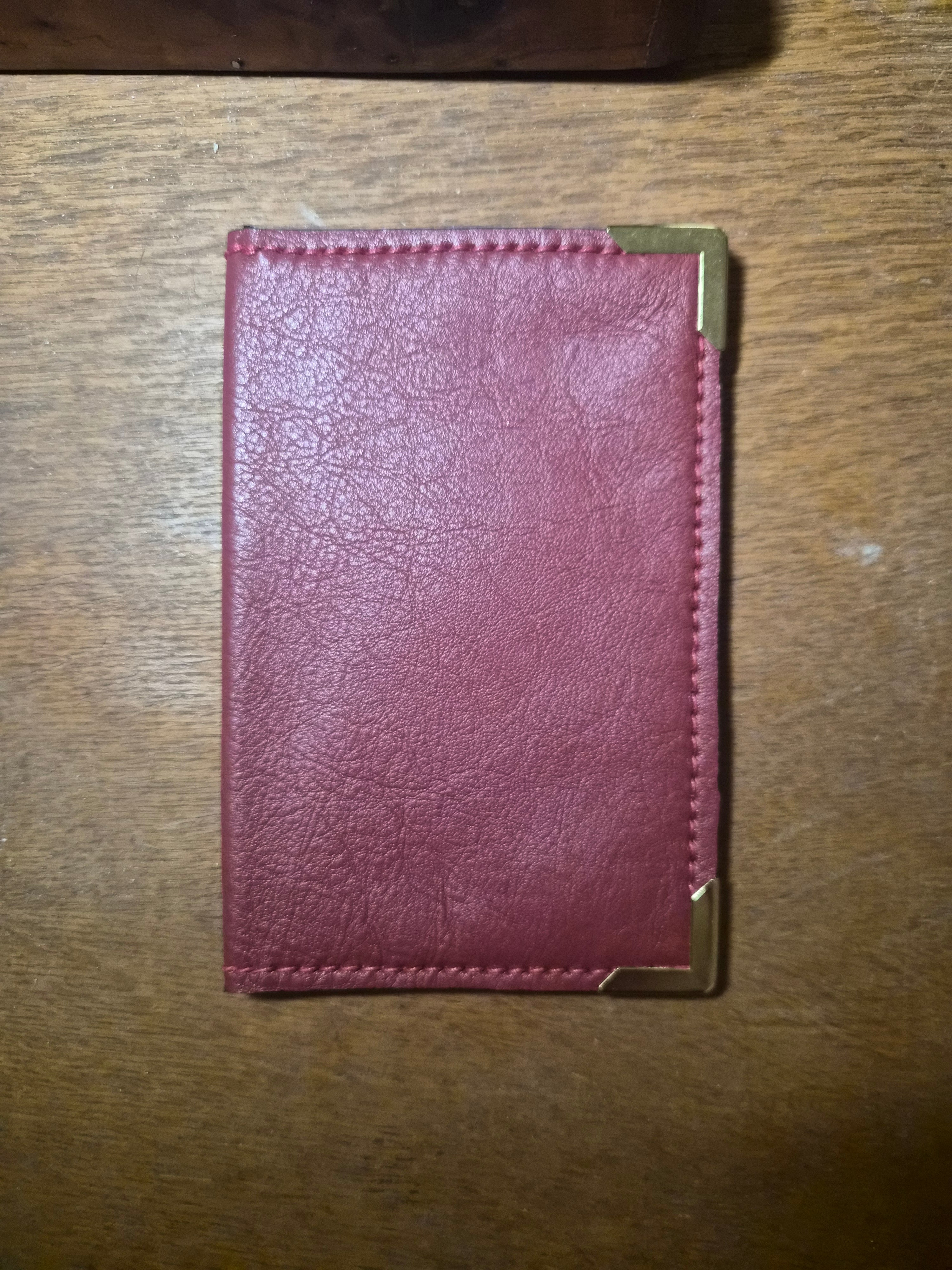 Porte carte grise en cuir souple